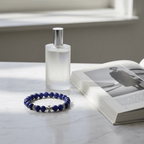 Lucky Clarity Lapis Cross Bracelet by JWPatronus – natural crystal bracelet for women