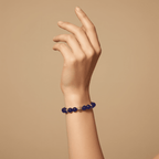 Lucky Clarity Lapis Cross Bracelet by JWPatronus – natural crystal bracelet for women