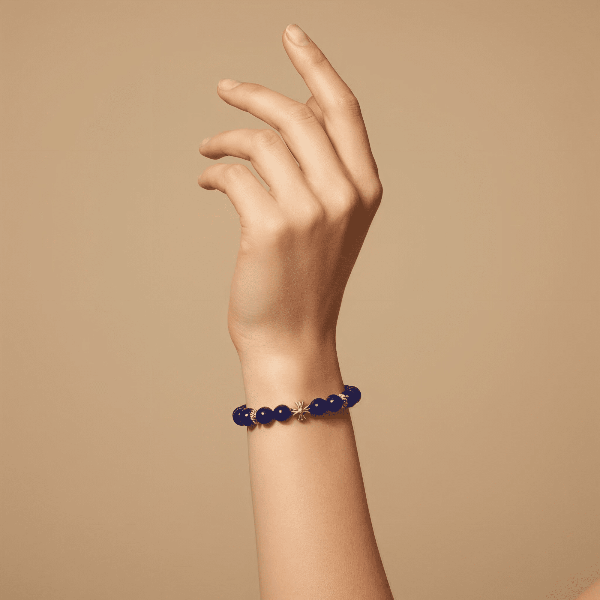 Lucky Clarity Lapis Cross Bracelet by JWPatronus – natural crystal bracelet for women