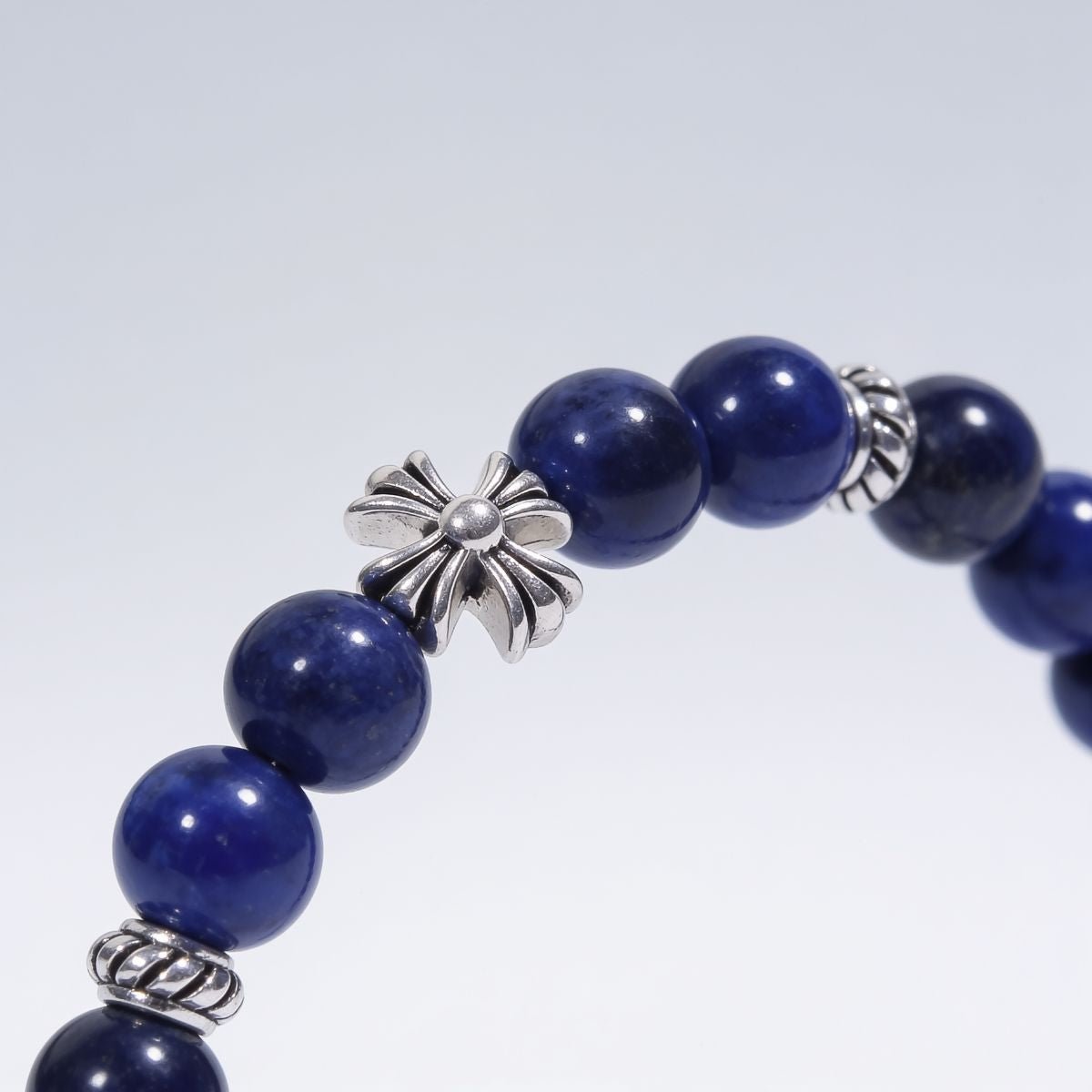 Lucky Clarity Lapis Cross Bracelet by JWPatronus – natural crystal bracelet for women