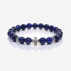 Lucky Clarity Lapis Cross Bracelet by JWPatronus – natural crystal bracelet for women