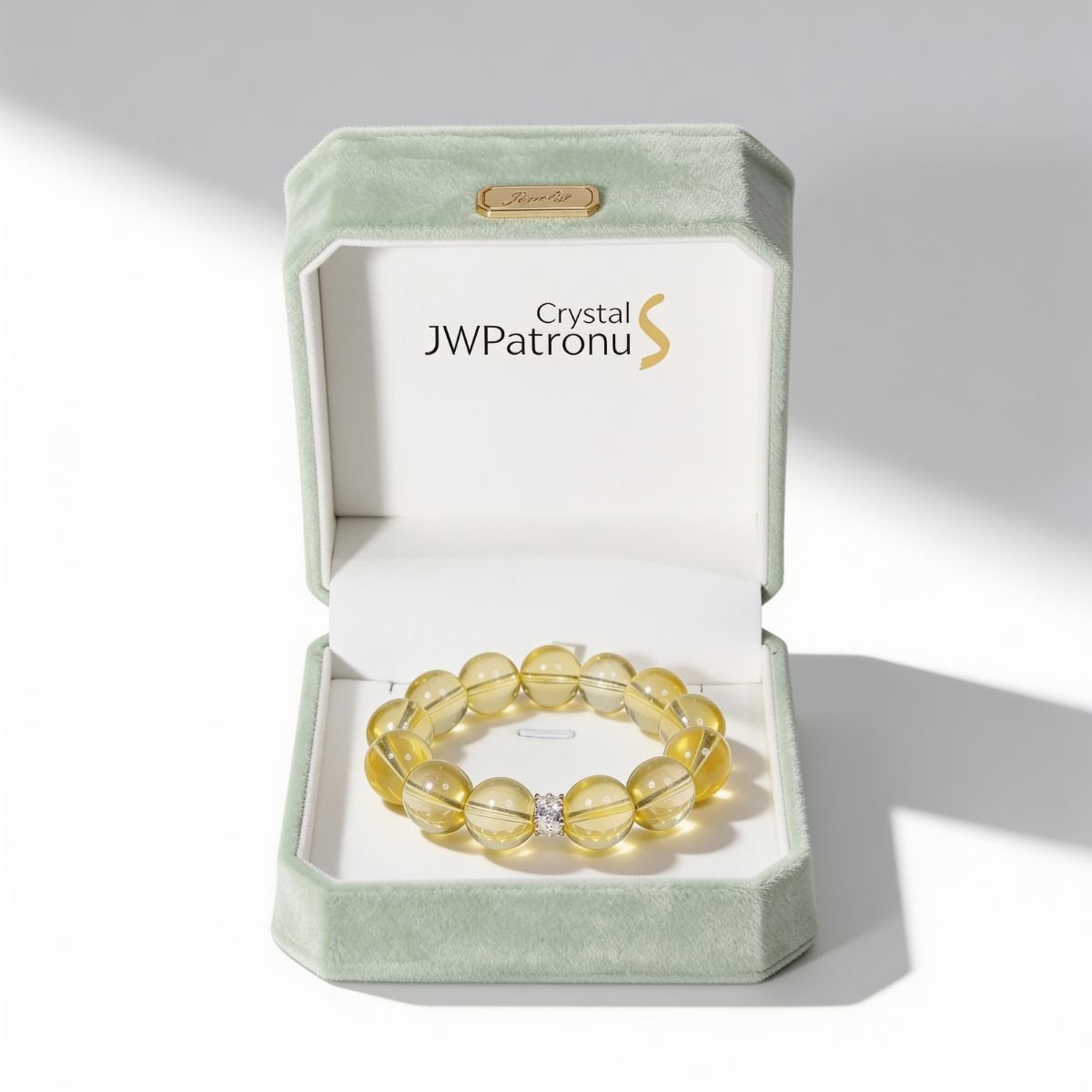Luminous Lemon Quartz Bracelet by JWPatronus – natural crystal bracelet for women