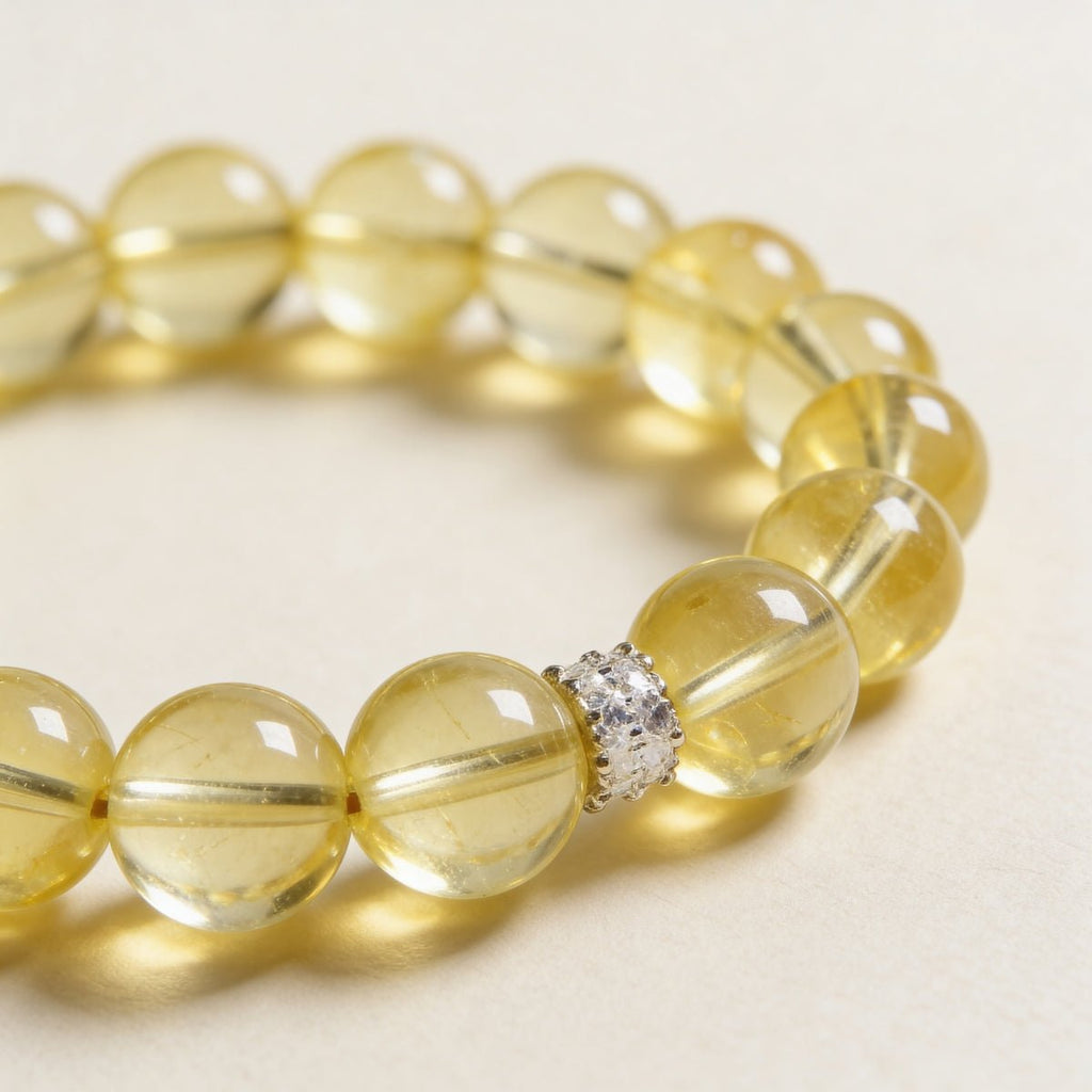 Luminous Lemon Quartz Bracelet by JWPatronus – natural crystal bracelet for women