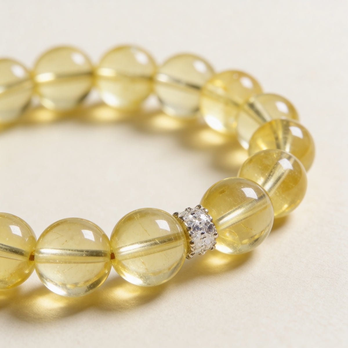 Luminous Lemon Quartz Bracelet by JWPatronus – natural crystal bracelet for women