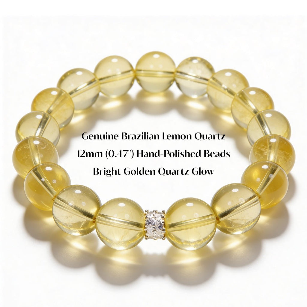 Luminous Lemon Quartz Bracelet by JWPatronus – natural crystal bracelet for women