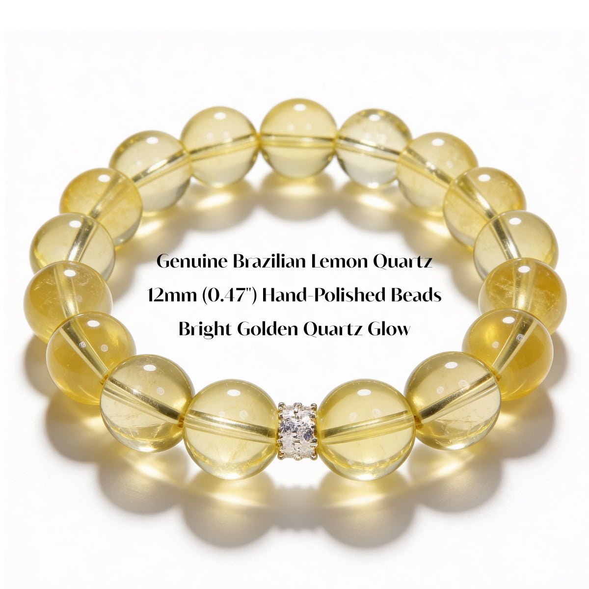 Luminous Lemon Quartz Bracelet by JWPatronus – natural crystal bracelet for women