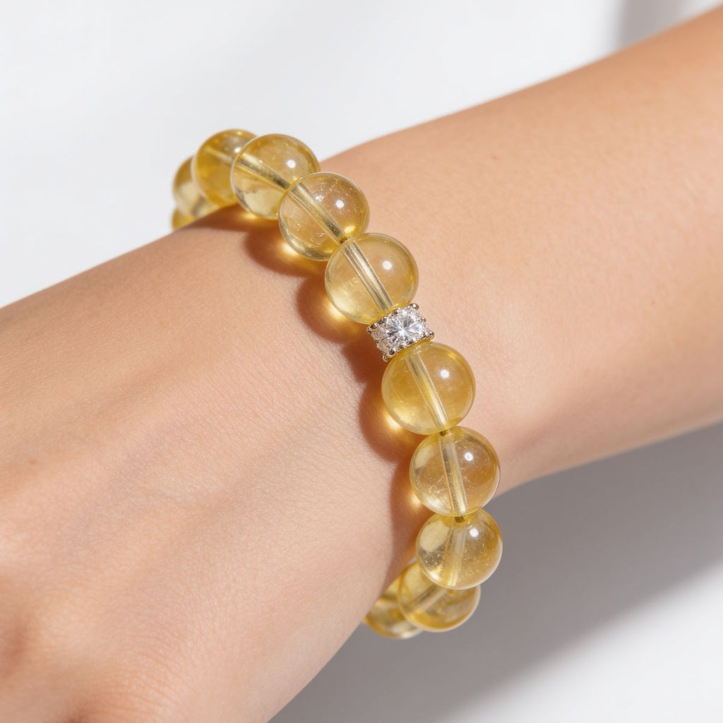 Luminous Lemon Quartz Bracelet by JWPatronus – natural crystal bracelet for women