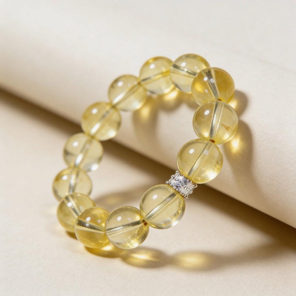 Luminous Lemon Quartz Bracelet by JWPatronus – natural crystal bracelet for women