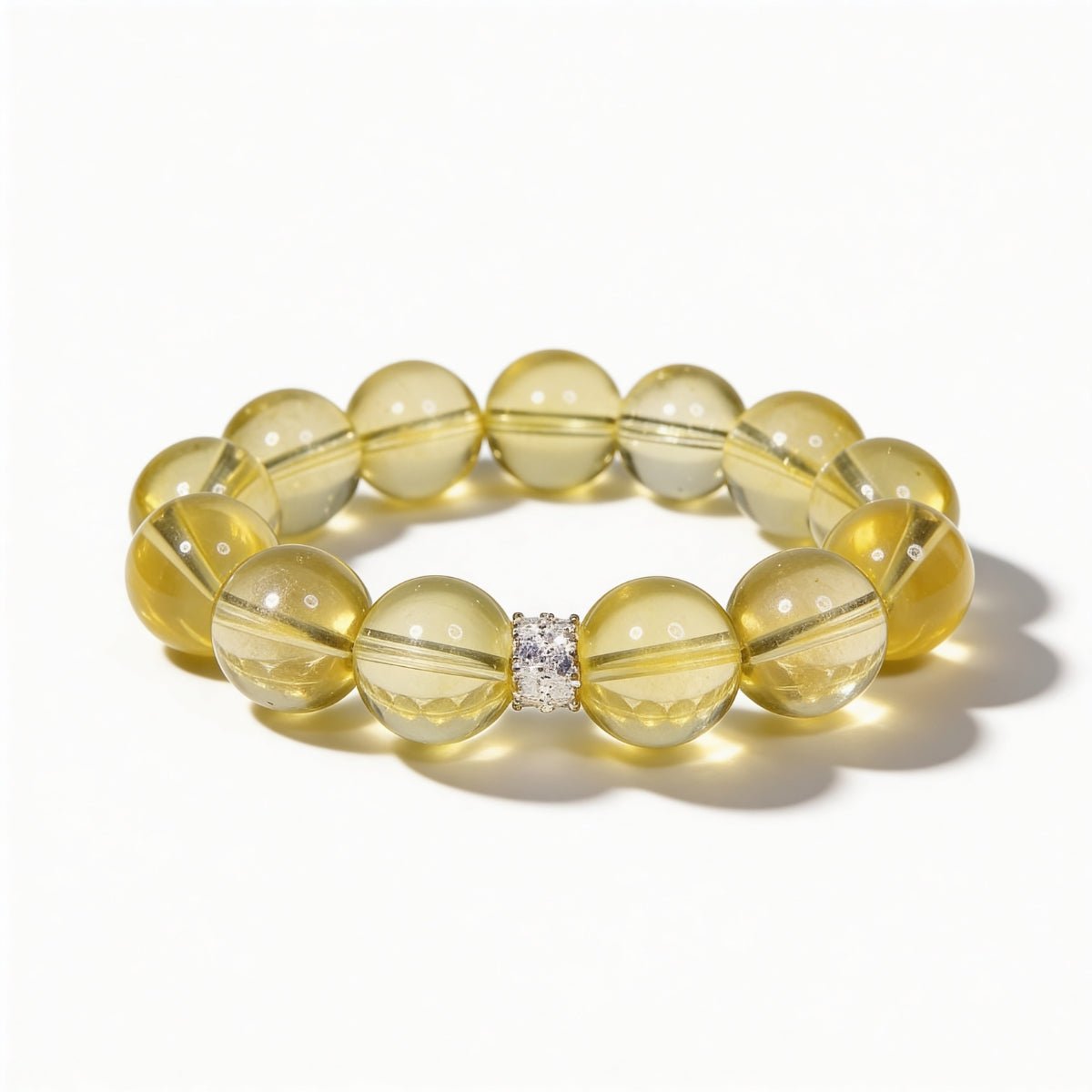 Luminous Lemon Quartz Bracelet by JWPatronus – natural crystal bracelet for women