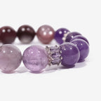 Lunar Grace Amethyst & Lepidolite Beaded Bracelet by JWPatronus – natural crystal bracelet for women