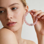 Madagascar Rose Quartz Beaded Bracelet by JWPatronus – natural crystal bracelet for women
