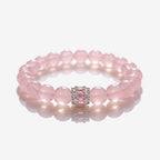 Madagascar Rose Quartz Beaded Bracelet by JWPatronus – natural crystal bracelet for women