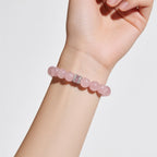 Madagascar Rose Quartz Beaded Bracelet by JWPatronus – natural crystal bracelet for women