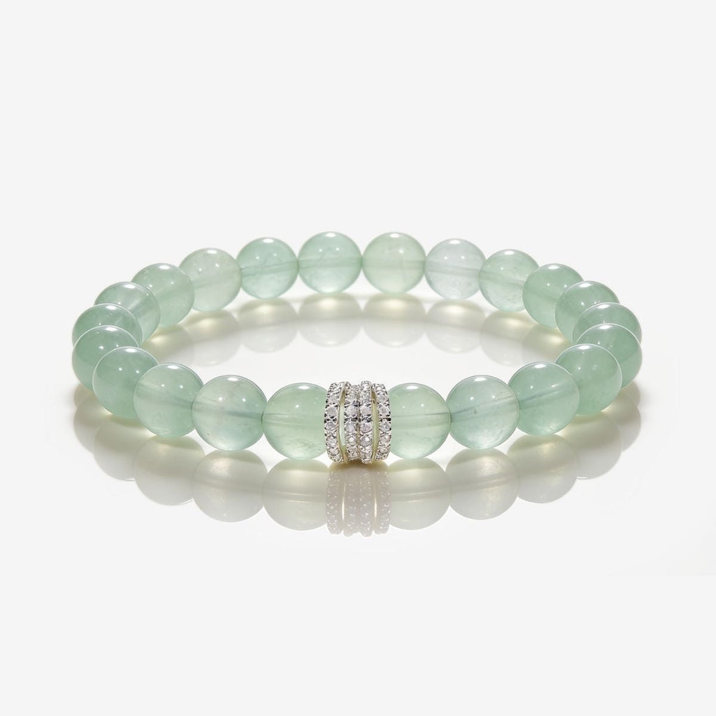 Mint Clarity Green Fluorite Beaded Bracelet by JWPatronus – natural crystal bracelet for women