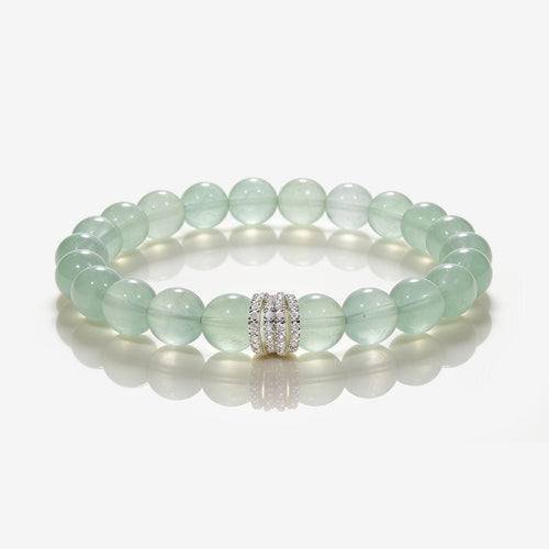 Mint Clarity Green Fluorite Beaded Bracelet by JWPatronus – natural crystal bracelet for women
