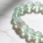 Mint Clarity Green Fluorite Beaded Bracelet by JWPatronus – natural crystal bracelet for women