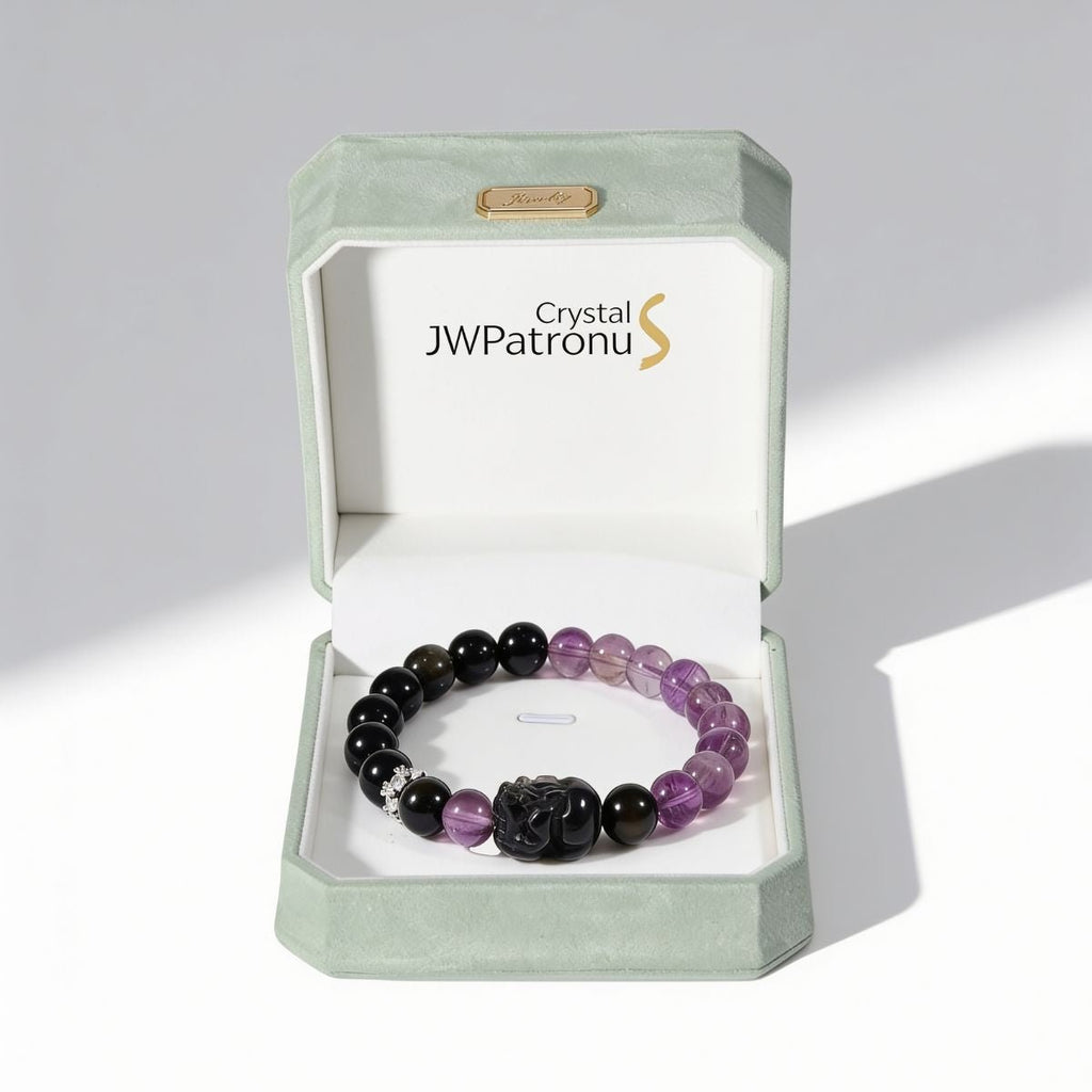 Mystic Amethyst Protection Bracelet by JWPatronus – natural crystal bracelet for women