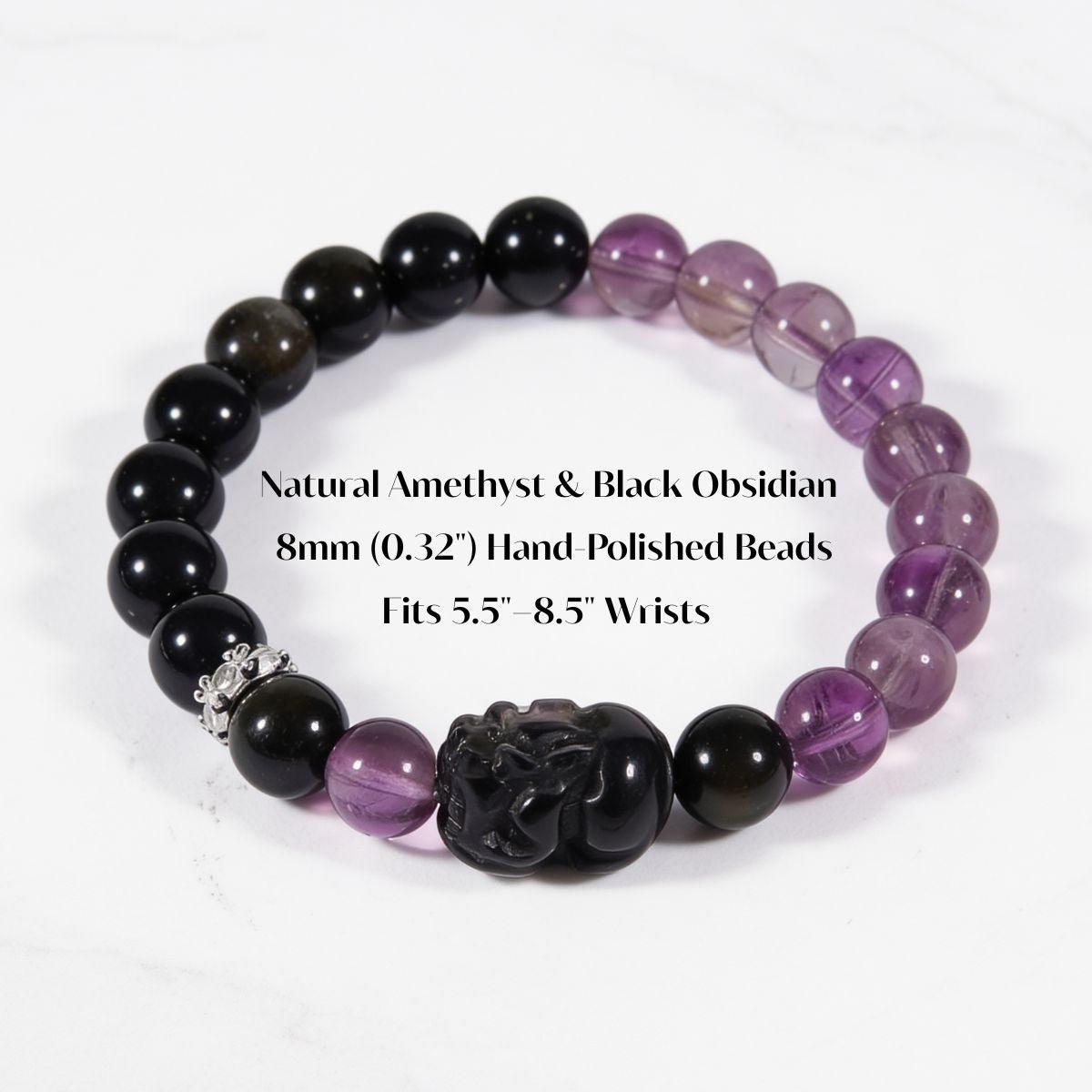 Mystic Amethyst Protection Bracelet by JWPatronus – natural crystal bracelet for women