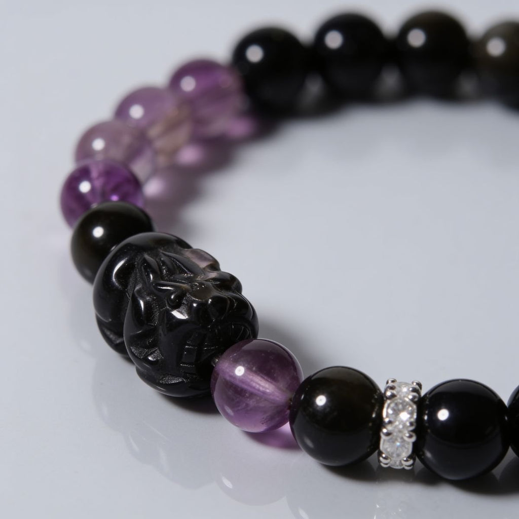 Mystic Amethyst Protection Bracelet by JWPatronus – natural crystal bracelet for women