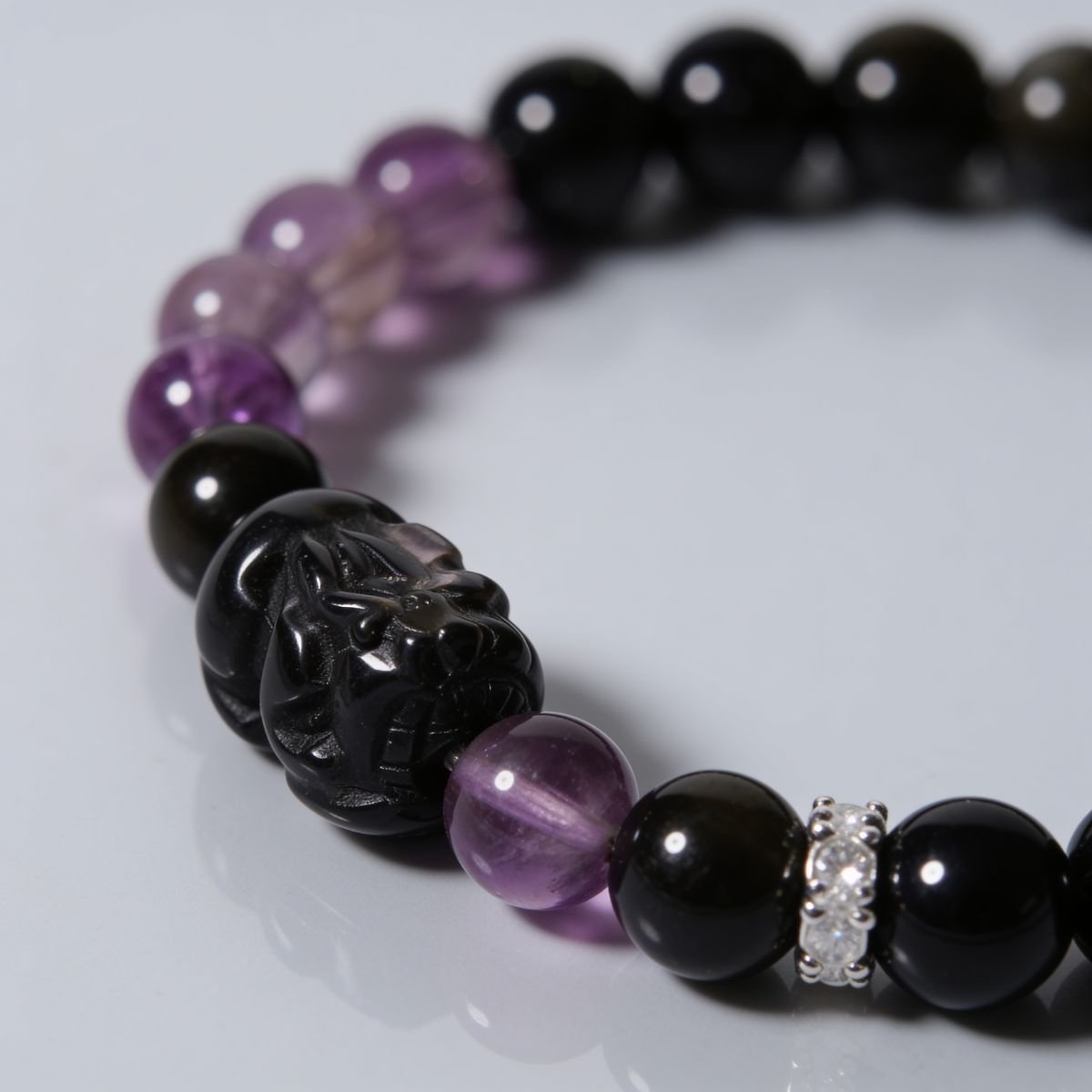 Mystic Amethyst Protection Bracelet by JWPatronus – natural crystal bracelet for women