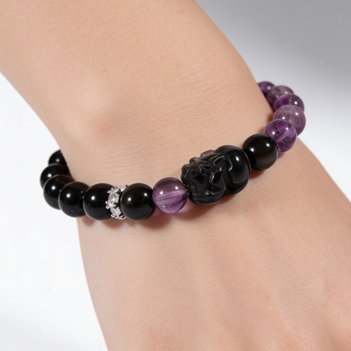 Mystic Amethyst Protection Bracelet by JWPatronus – natural crystal bracelet for women