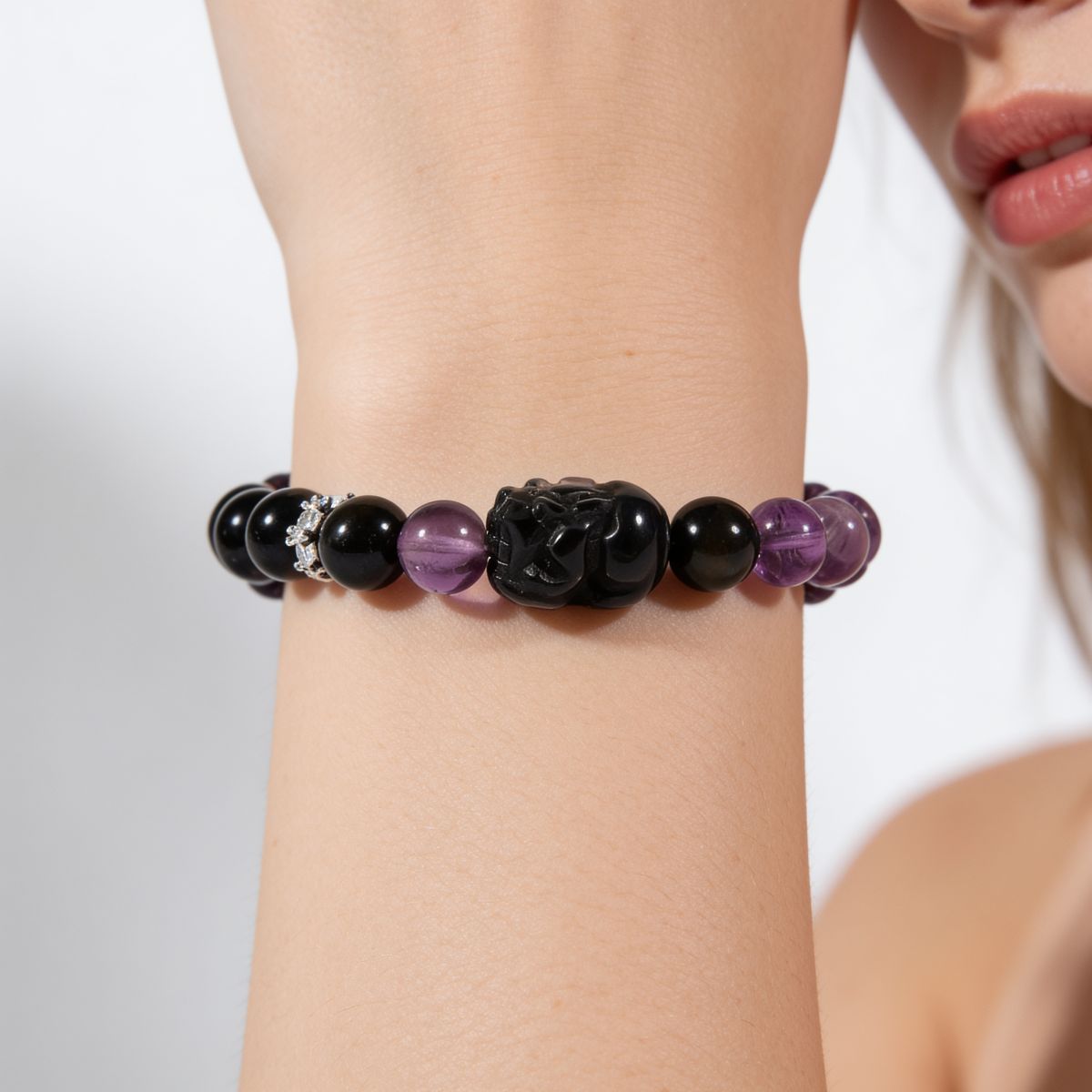 Mystic Amethyst Protection Bracelet by JWPatronus – natural crystal bracelet for women