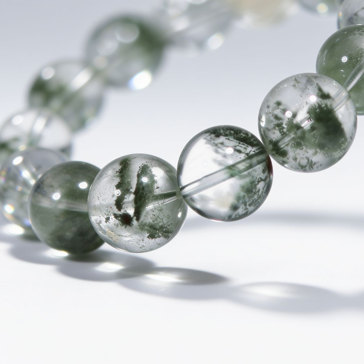 Mystic Forest Green Phantom Quartz Bracelet by JWPatronus – natural crystal bracelet for women