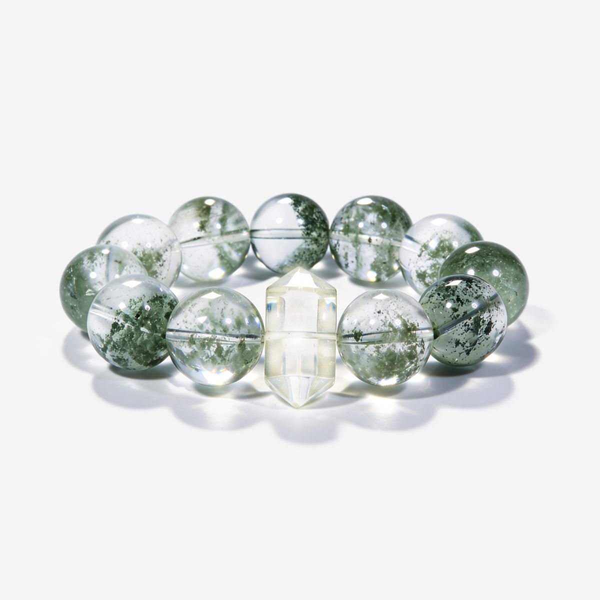 Mystic Forest Green Phantom Quartz Bracelet by JWPatronus – natural crystal bracelet for women