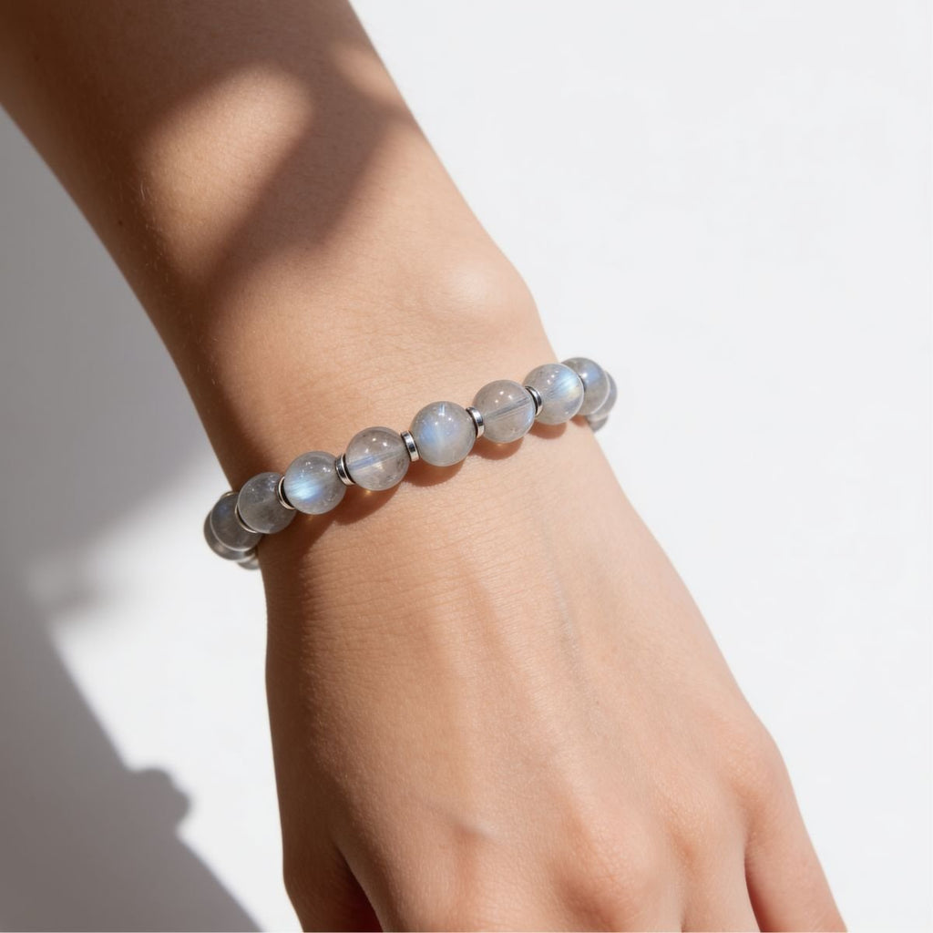 Mystic Moonstone Beaded Bracelet by JWPatronus – natural crystal bracelet for women