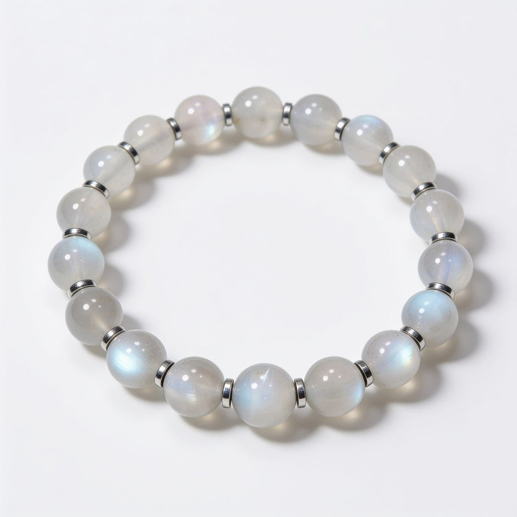 Mystic Moonstone Beaded Bracelet by JWPatronus – natural crystal bracelet for women