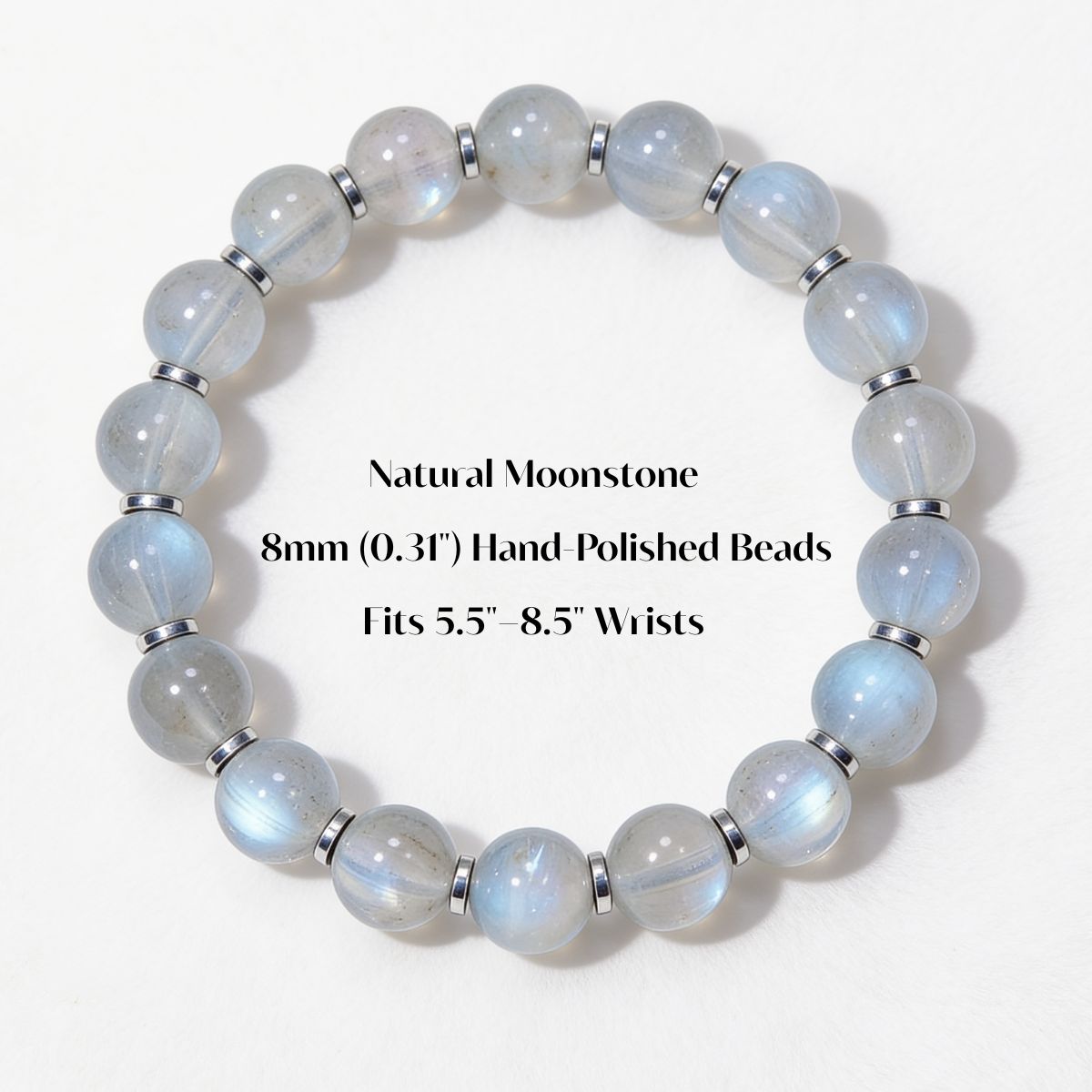 Mystic Moonstone Beaded Bracelet by JWPatronus – natural crystal bracelet for women