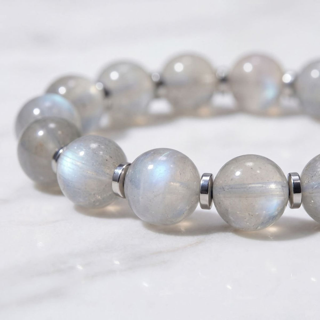 Mystic Moonstone Beaded Bracelet by JWPatronus – natural crystal bracelet for women