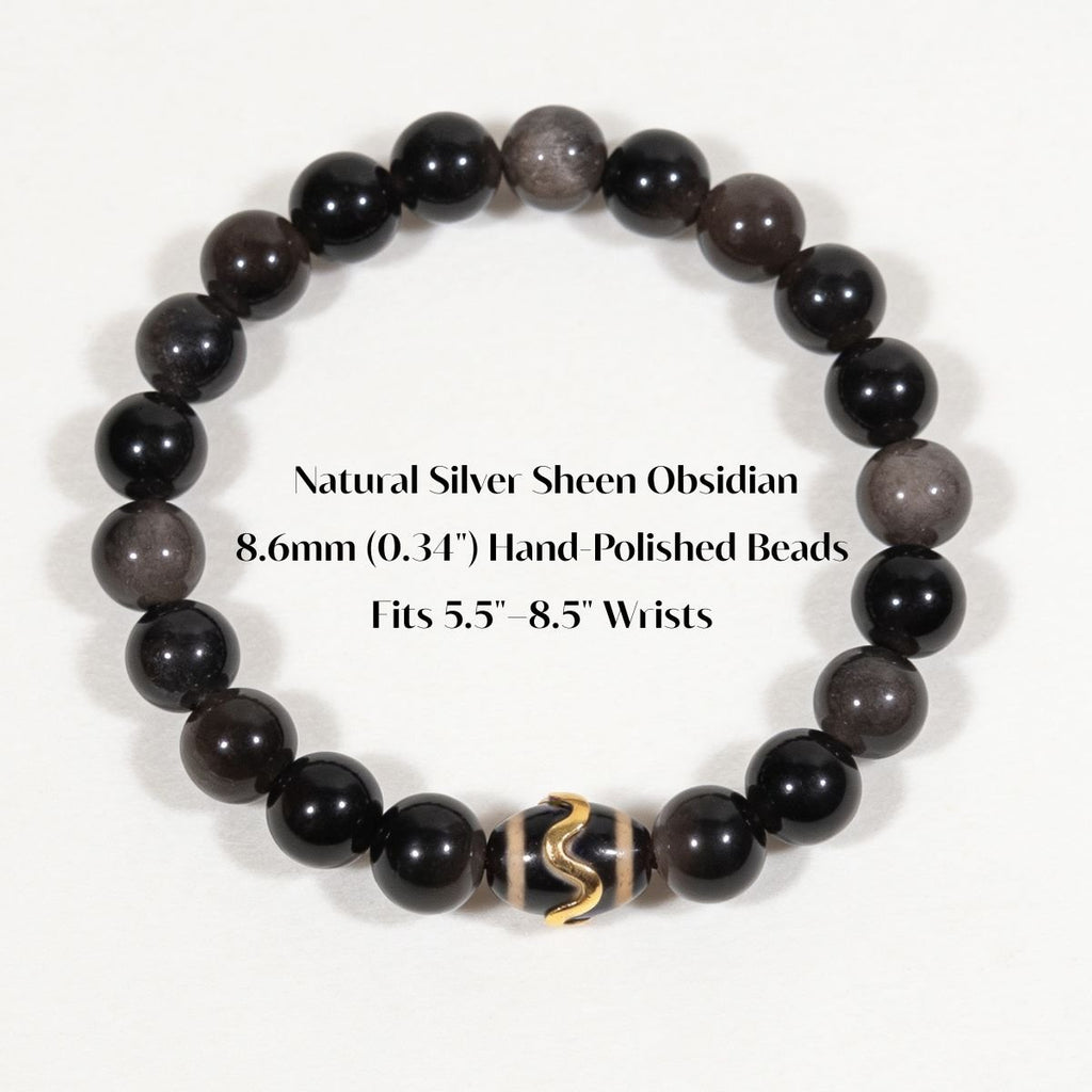Mystic Shield Obsidian Bracelet by JWPatronus – natural crystal bracelet for women