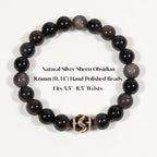 Mystic Shield Obsidian Bracelet by JWPatronus – natural crystal bracelet for women