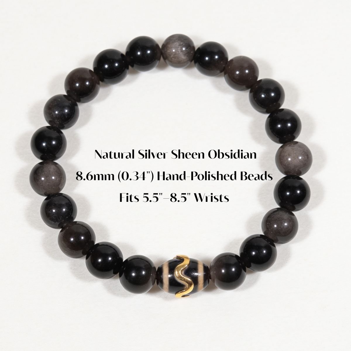Mystic Shield Obsidian Bracelet by JWPatronus – natural crystal bracelet for women