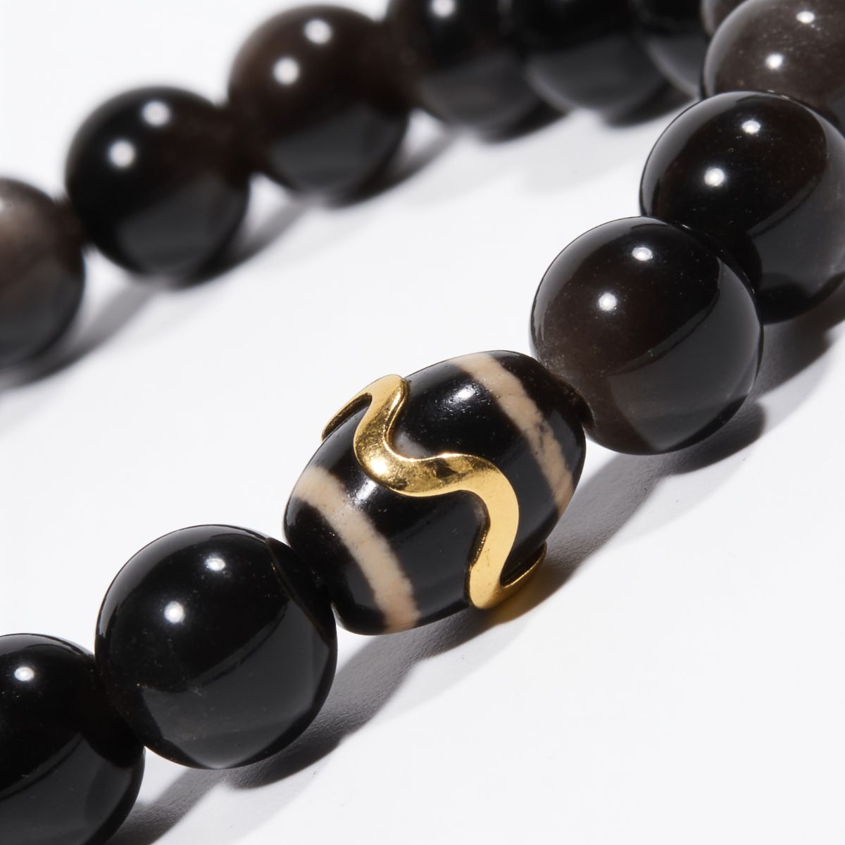 Mystic Shield Obsidian Bracelet by JWPatronus – natural crystal bracelet for women