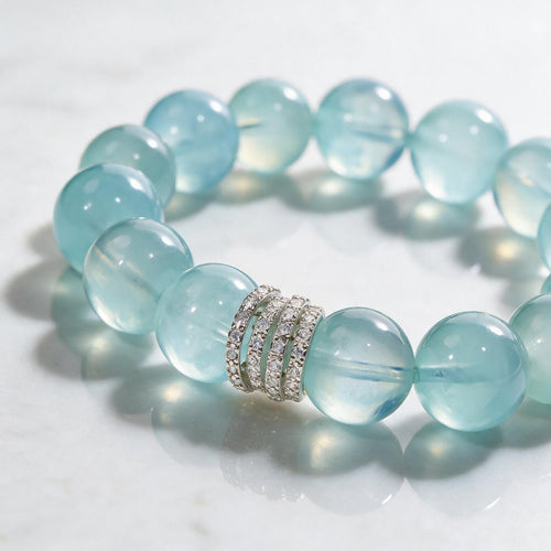 Ocean Calm Aquamarine Bracelet by JWPatronus – natural crystal bracelet for women