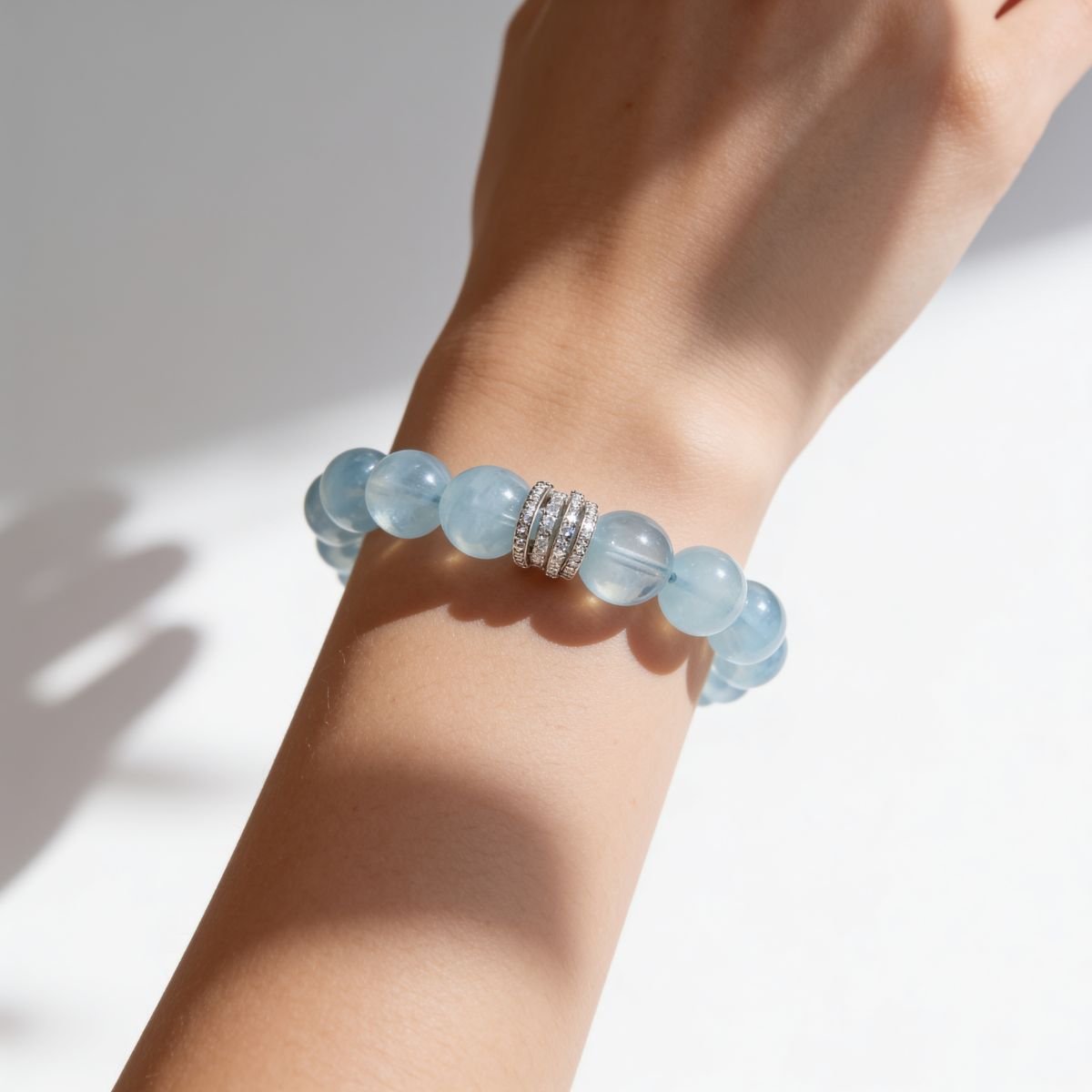 Ocean Calm Aquamarine Bracelet by JWPatronus – natural crystal bracelet for women