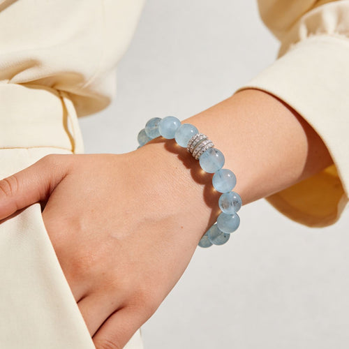 Ocean Calm Aquamarine Bracelet by JWPatronus – natural crystal bracelet for women