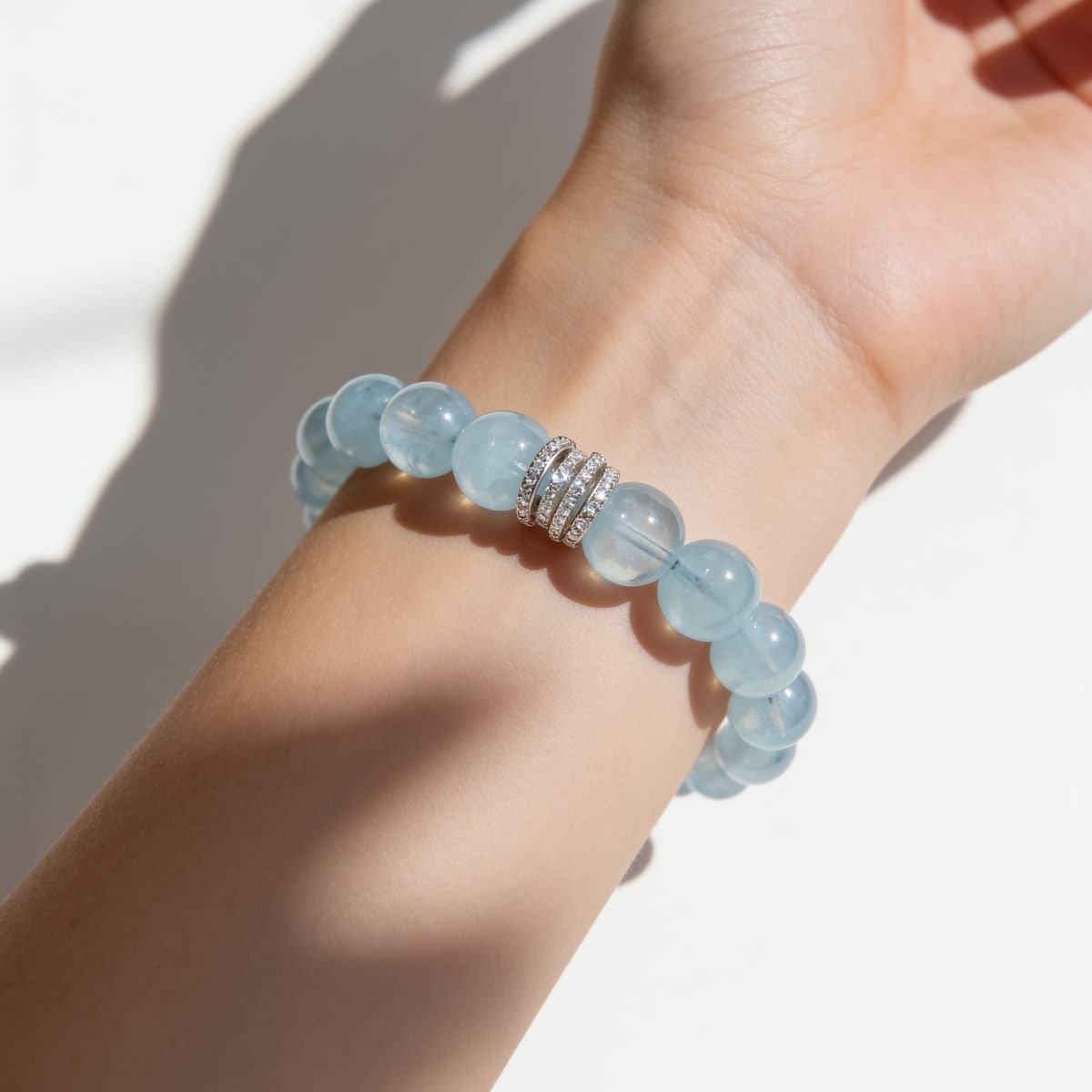 Ocean Calm Aquamarine Bracelet by JWPatronus – natural crystal bracelet for women