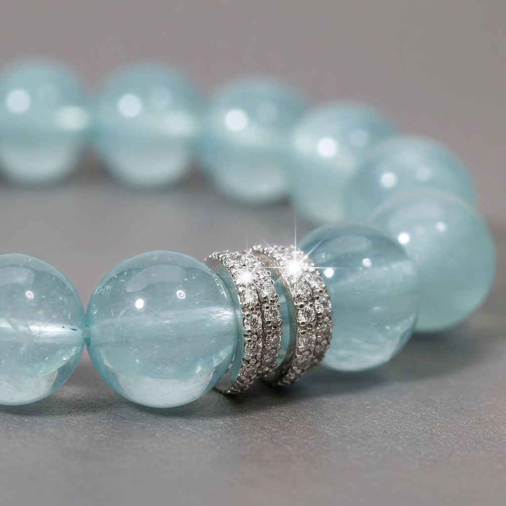 Ocean Calm Aquamarine Bracelet — Select by JWPatronus – natural crystal bracelet for women