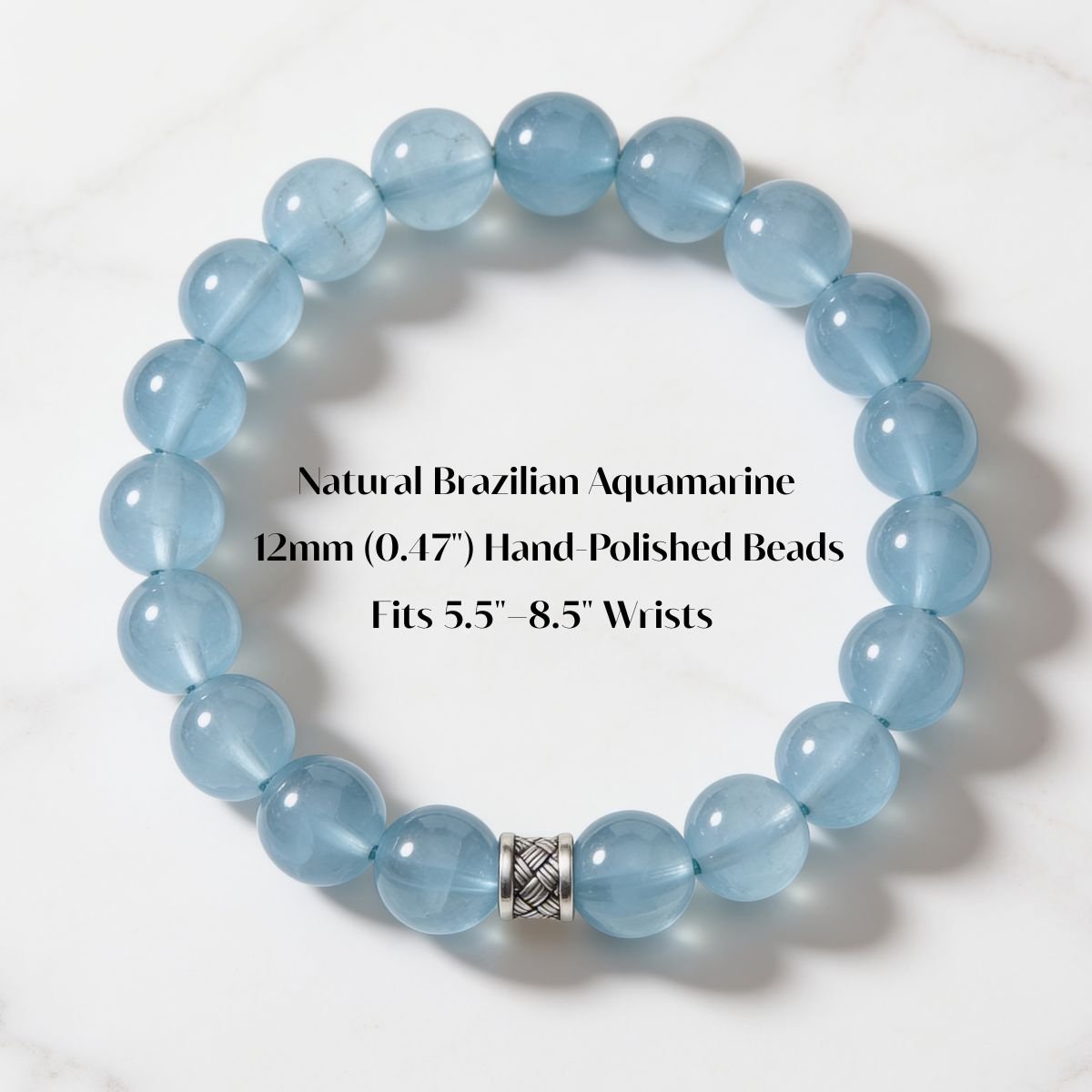 Ocean’s Grace Aquamarine Bracelet by JWPatronus – natural crystal bracelet for women