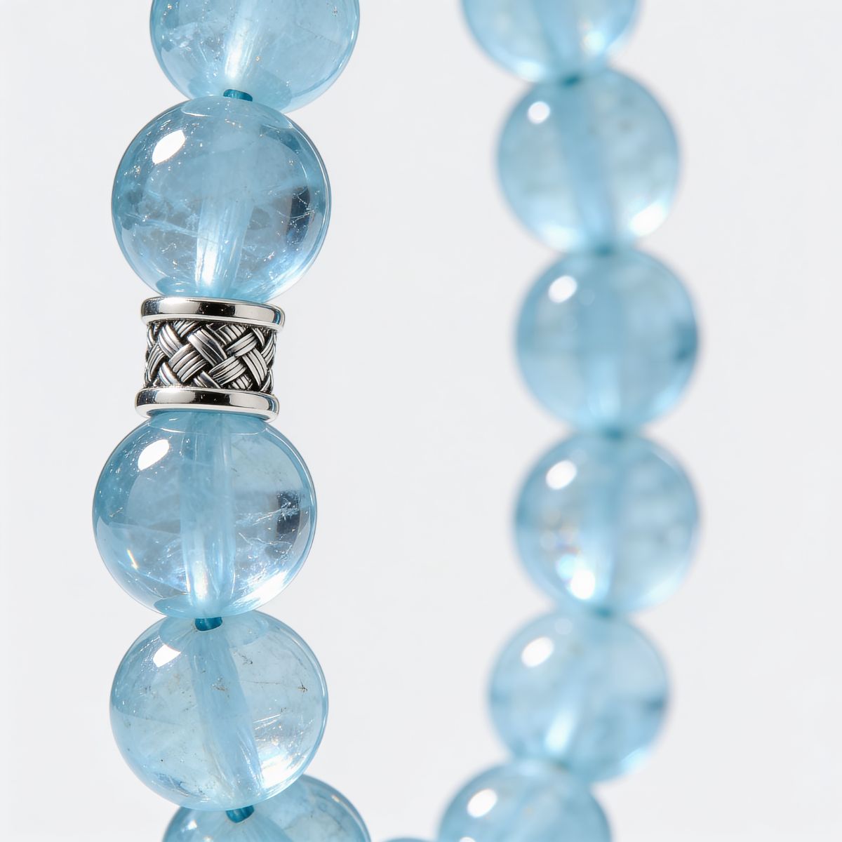 Ocean’s Grace Aquamarine Bracelet by JWPatronus – natural crystal bracelet for women