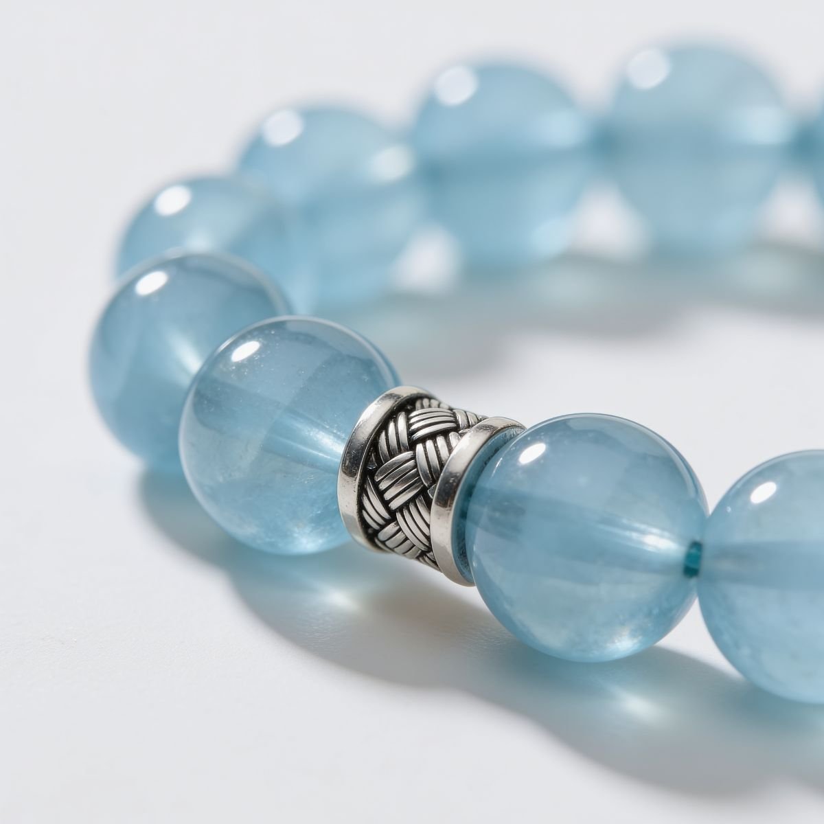 Ocean’s Grace Aquamarine Bracelet by JWPatronus – natural crystal bracelet for women