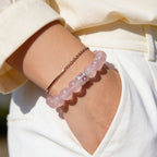 Pure Heart Rose Quartz Bracelet by JWPatronus – natural crystal bracelet for women