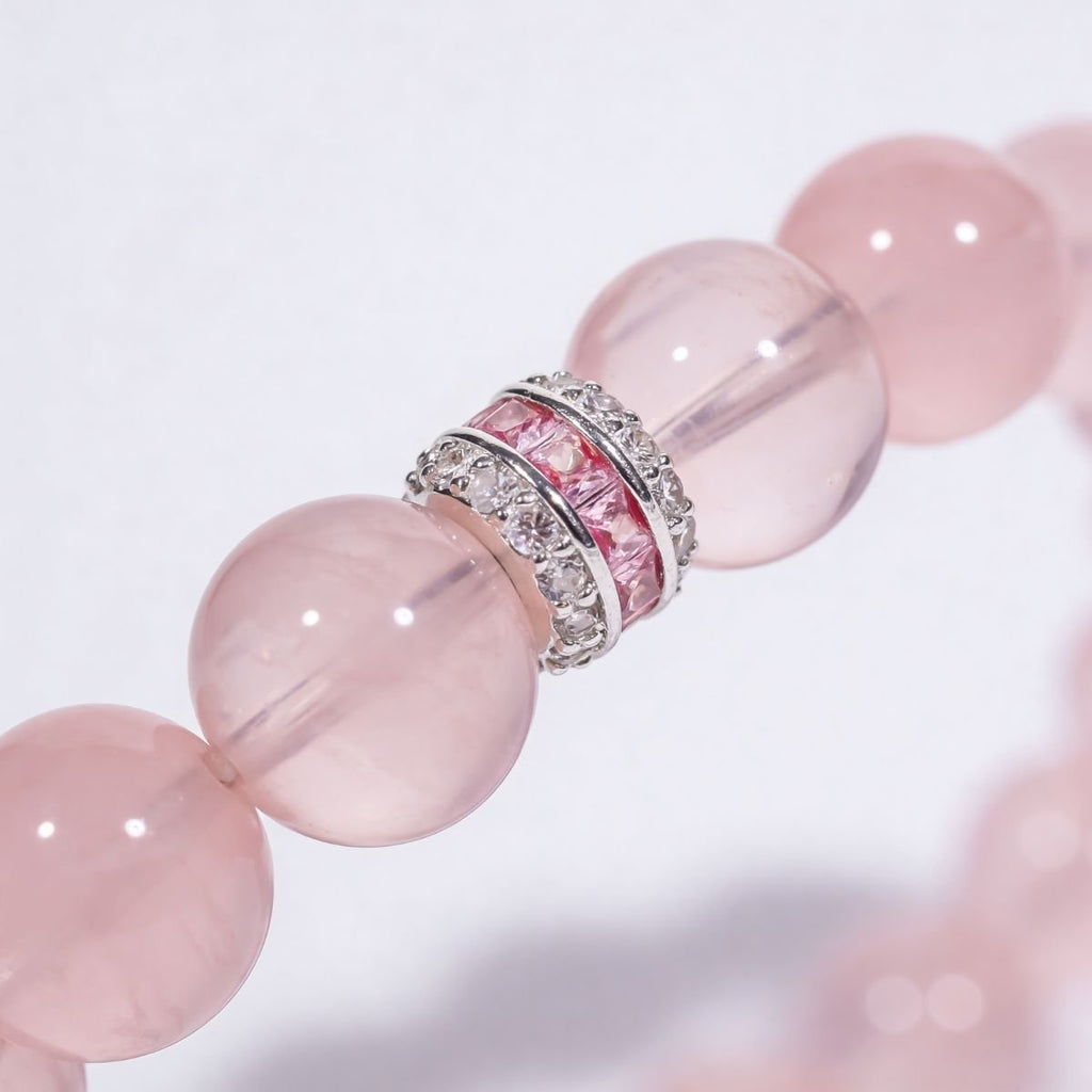 Pure Heart Rose Quartz Bracelet by JWPatronus – natural crystal bracelet for women