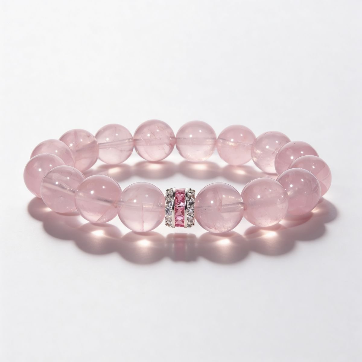 Pure Heart Rose Quartz Bracelet by JWPatronus – natural crystal bracelet for women