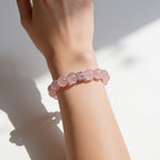 Pure Heart Rose Quartz Bracelet by JWPatronus – natural crystal bracelet for women