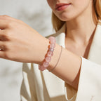 Pure Heart Rose Quartz Bracelet by JWPatronus – natural crystal bracelet for women