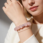 Pure Heart Rose Quartz Bracelet by JWPatronus – natural crystal bracelet for women
